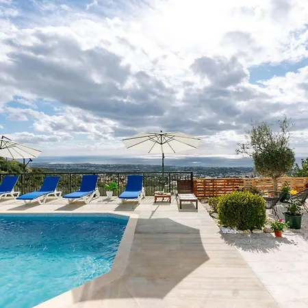 度假居 Dream Villa In Tala With Private Pool, Sea & Mountain Views & Garden Retreat Paphos